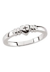 magnificent teeny-tiny heart silver baby ring